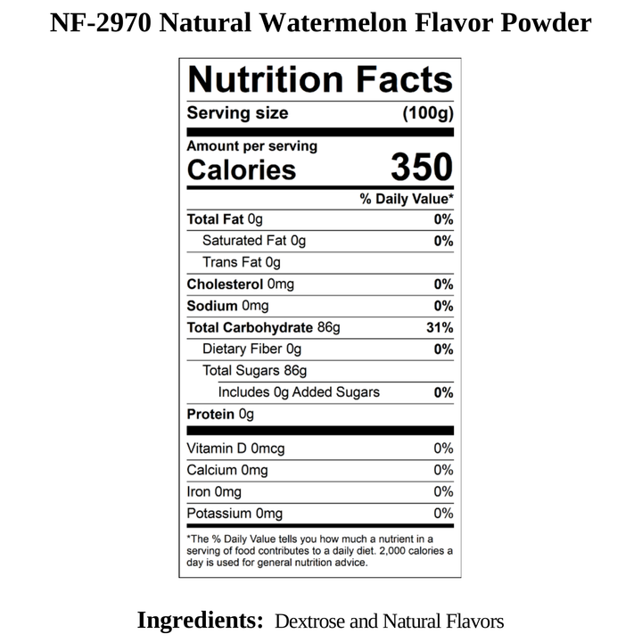 Watermelon Flavor Powder, Natural