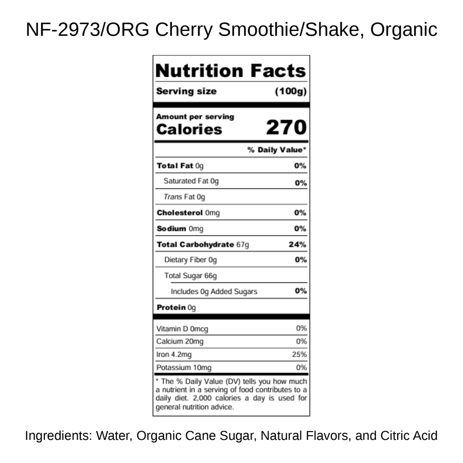 Cherry Smoothie/Shake, Organic