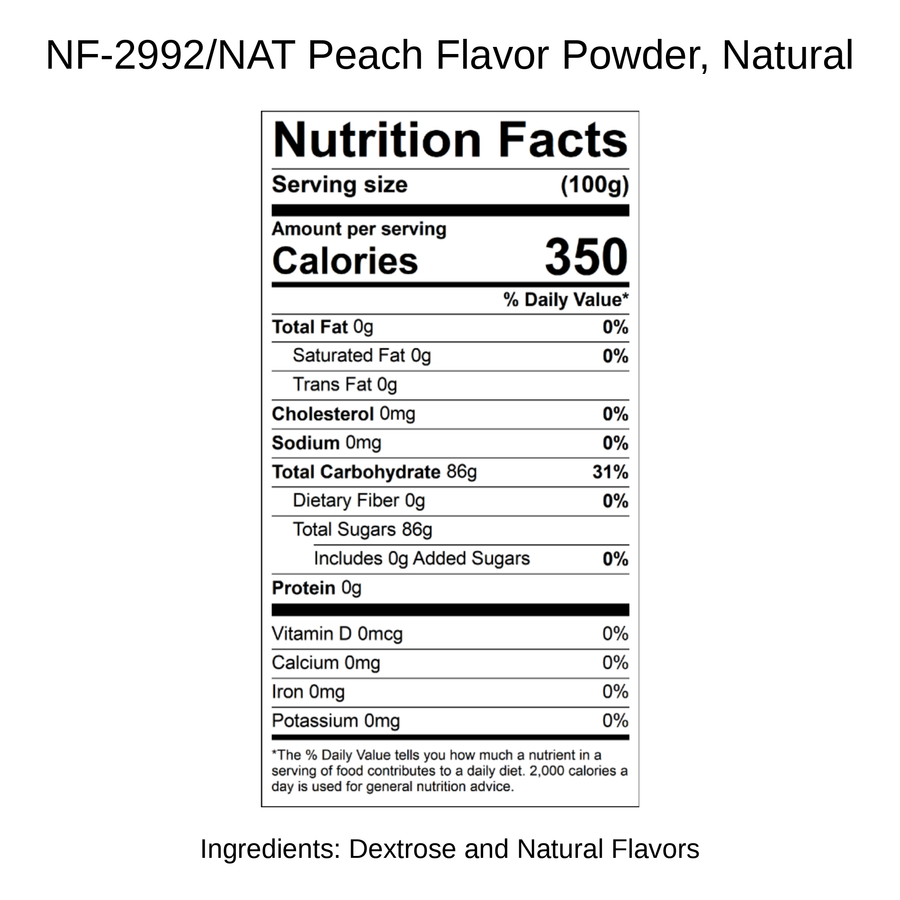 Peach Flavor Powder, Natural