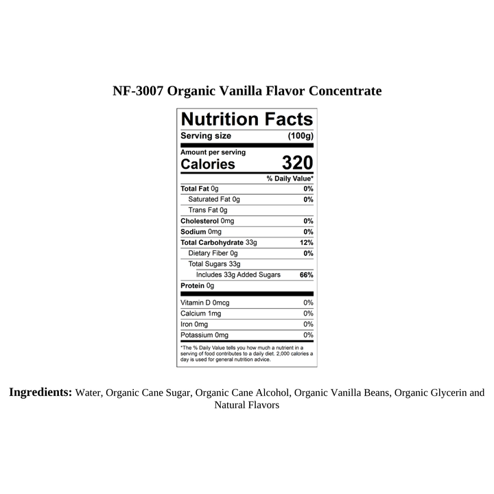Vanilla Flavor Extract Aged (2x Fold), Organic