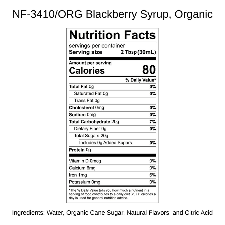 Blackberry Syrup, Organic