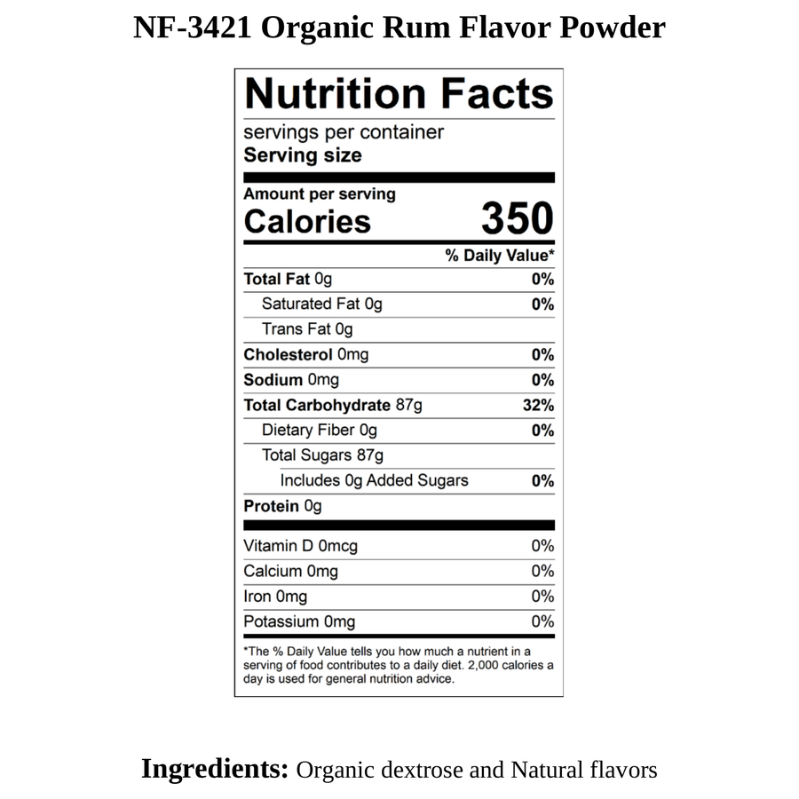 Rum Flavor Powder, Organic