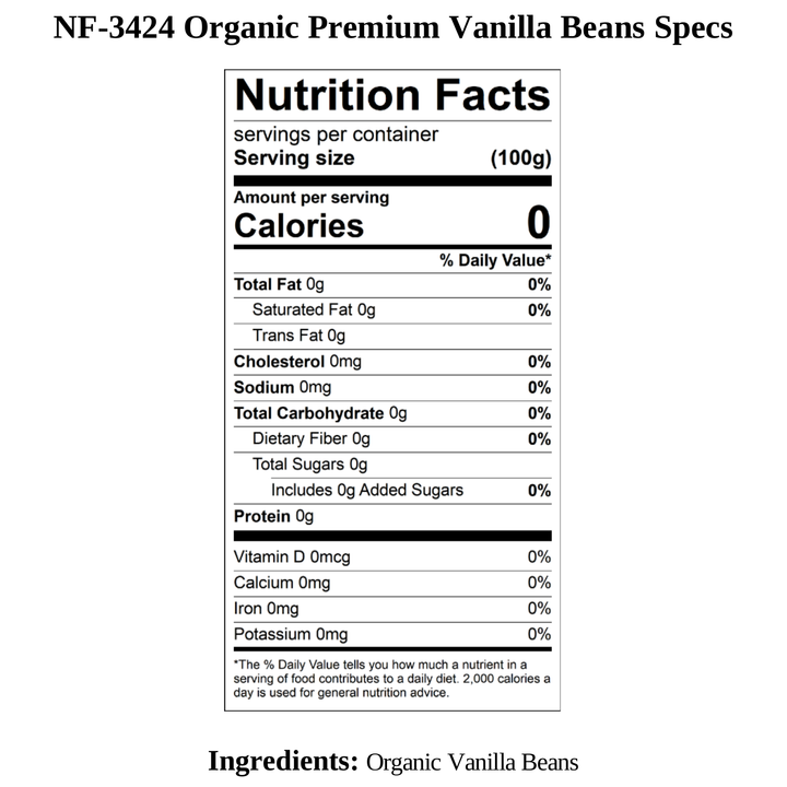 Vanilla Premium Bean Specks, Organic