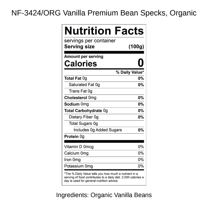 Vanilla Premium Bean Specks, Organic
