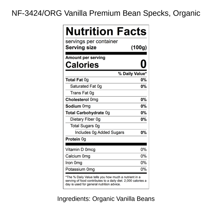 Vanilla Premium Bean Specks, Organic