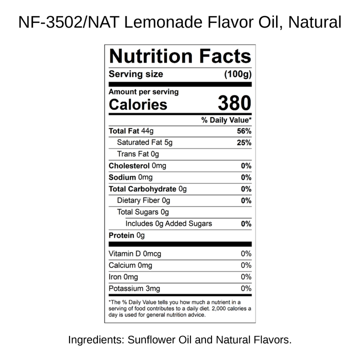 Lemonade Flavor Oil, Natural