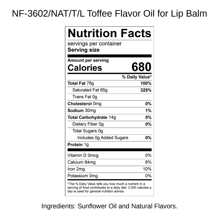 Toffee Flavor Oil for Lip Balm