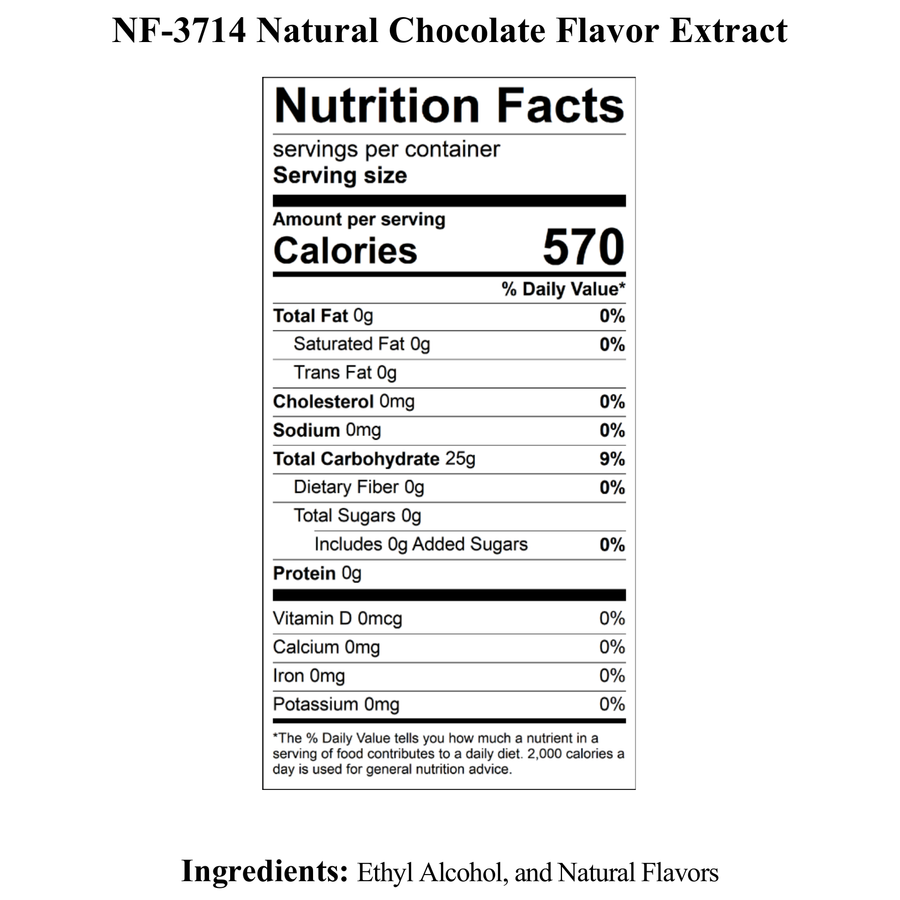 Chocolate Flavor Extract, Natural