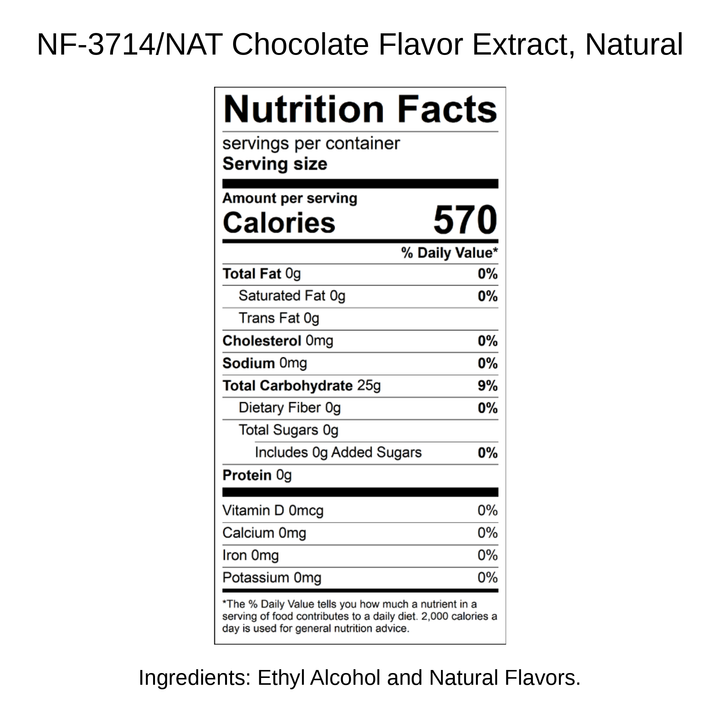 Chocolate Flavor Extract, Natural