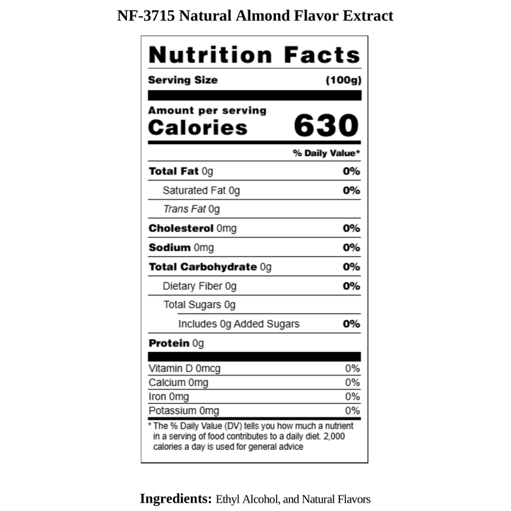 Almond Flavor Extract (Pure), Natural