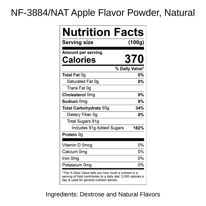 Apple Flavor Powder, Natural