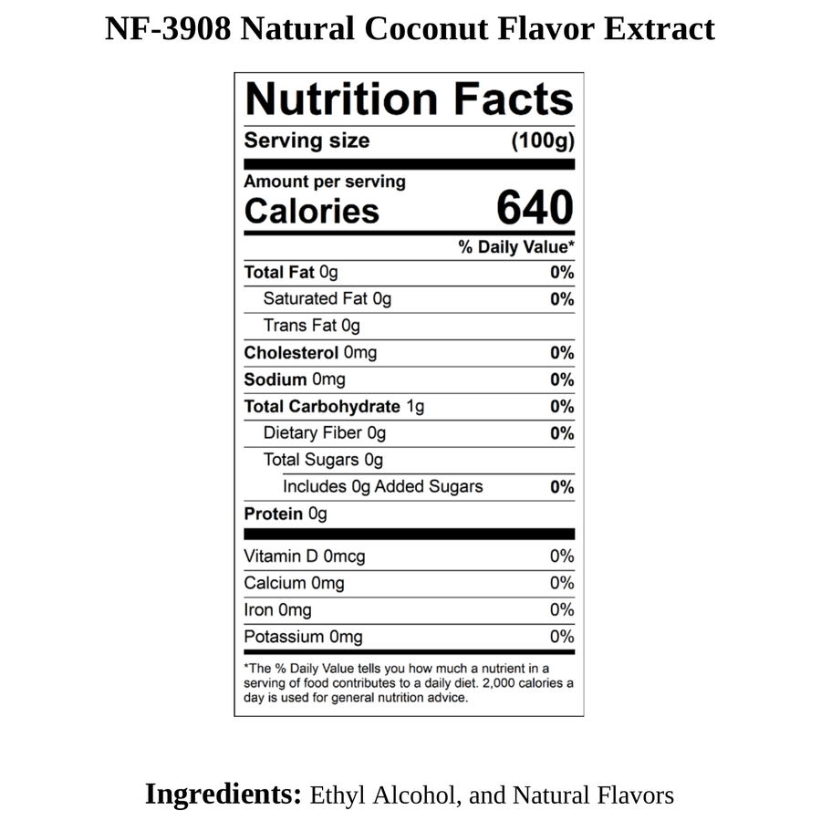 Coconut Flavor Extract, Natural
