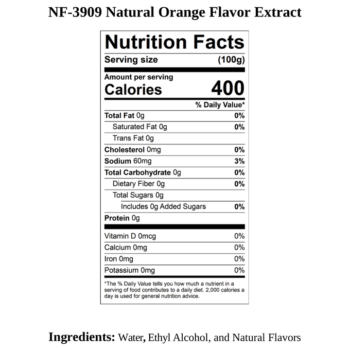 Orange Flavor Extract, Pure