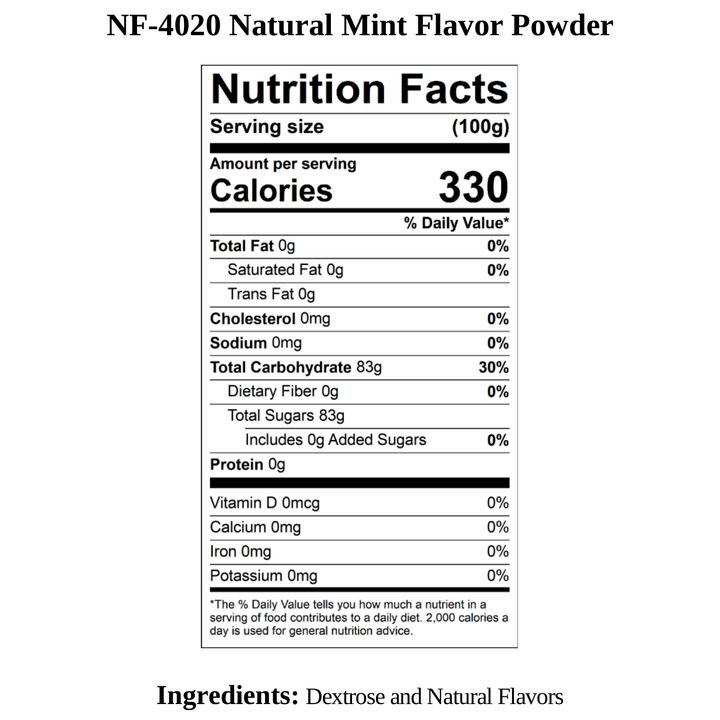 Peppermint Flavor Powder, Natural