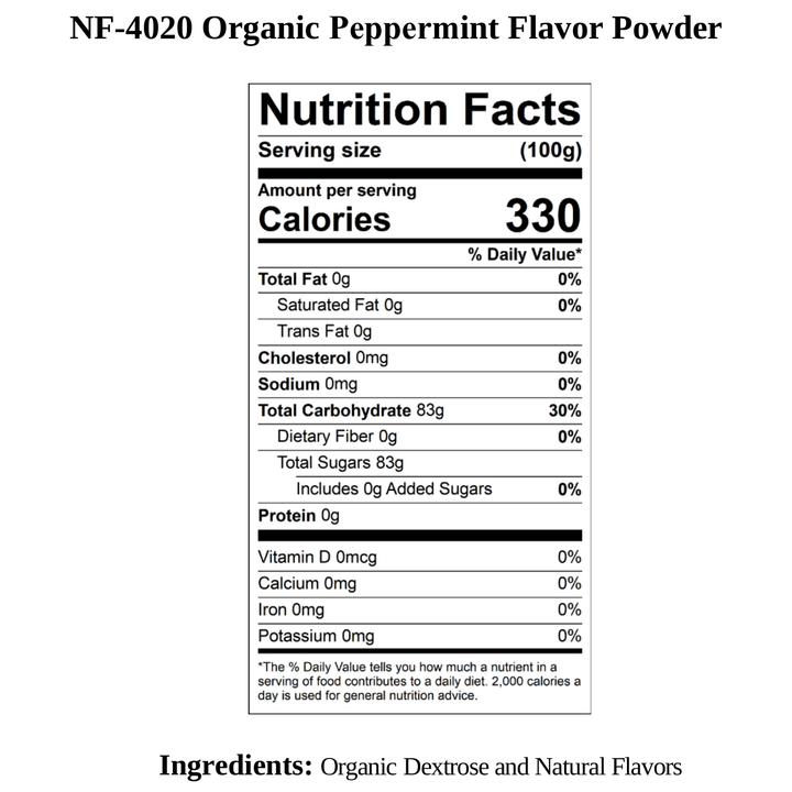 Peppermint Flavor Powder, Organic
