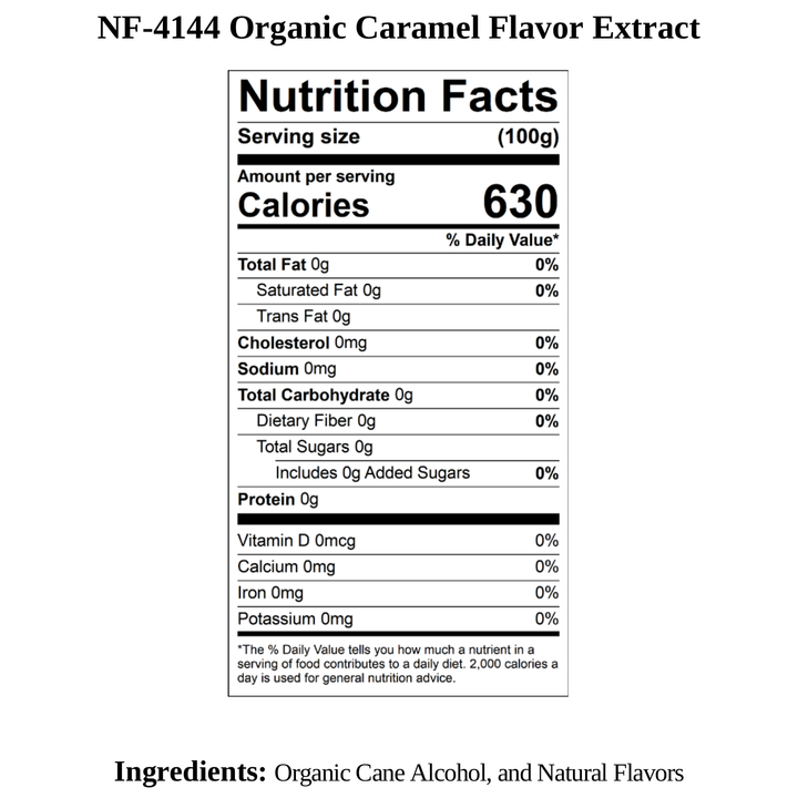 Caramel Flavor Extract, Organic