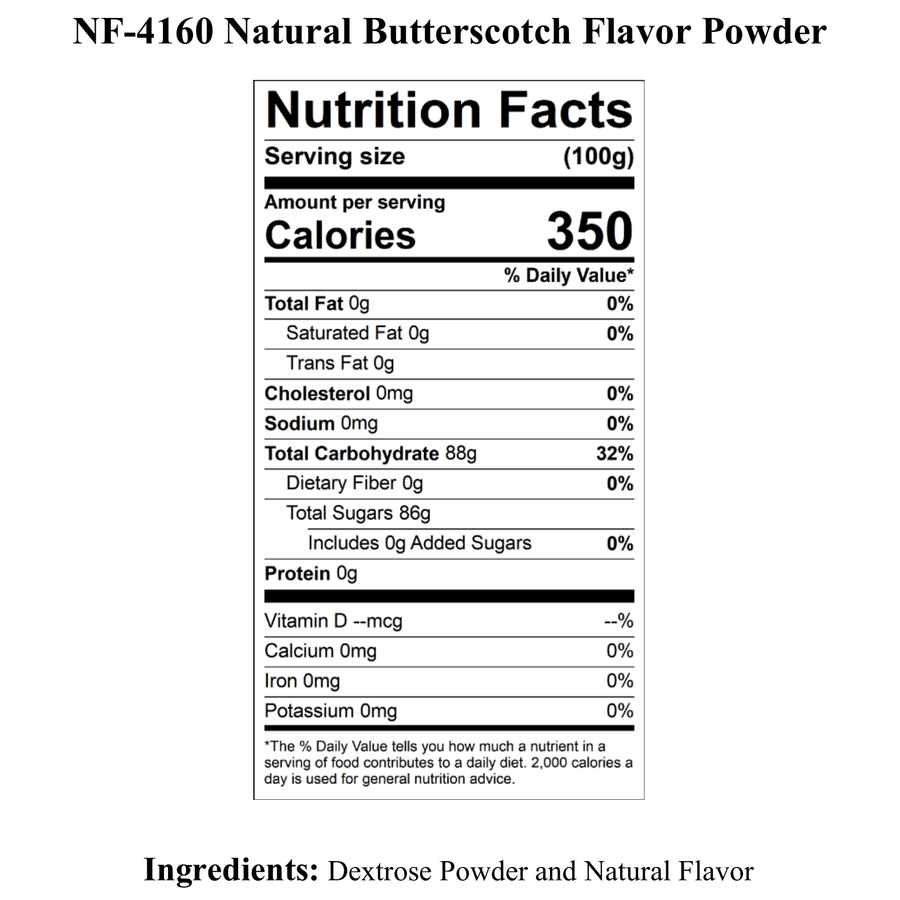 Butterscotch Flavor Powder, Natural