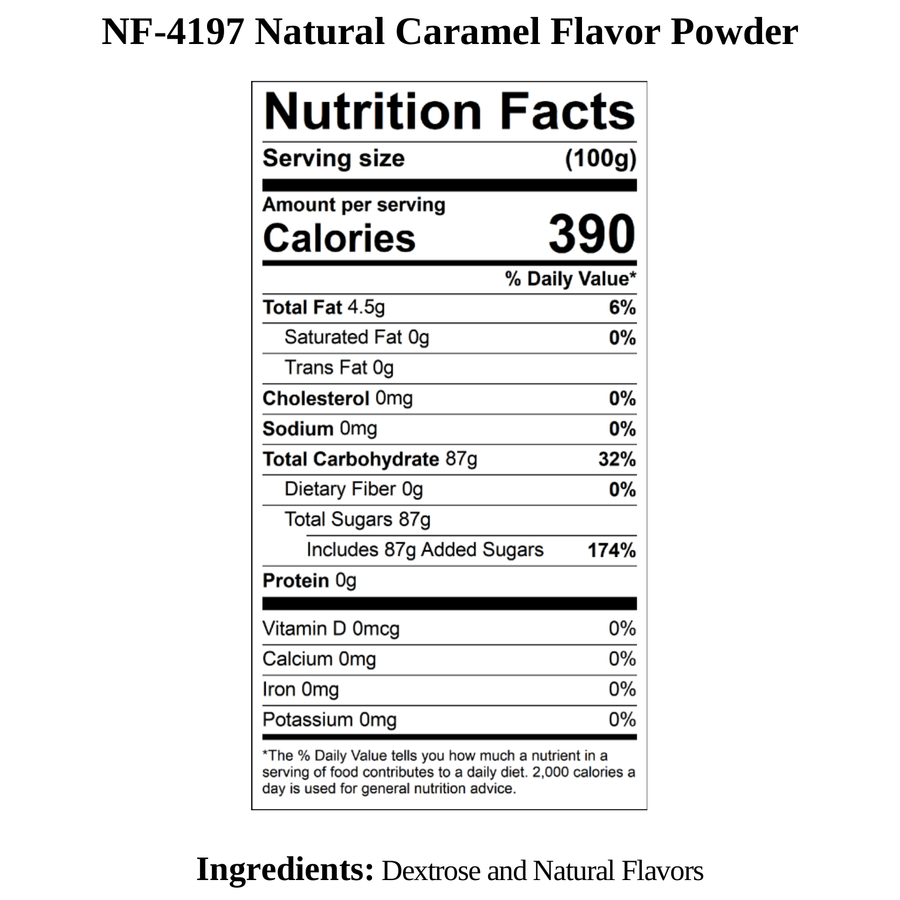 Caramel Flavoring Powder, Natural