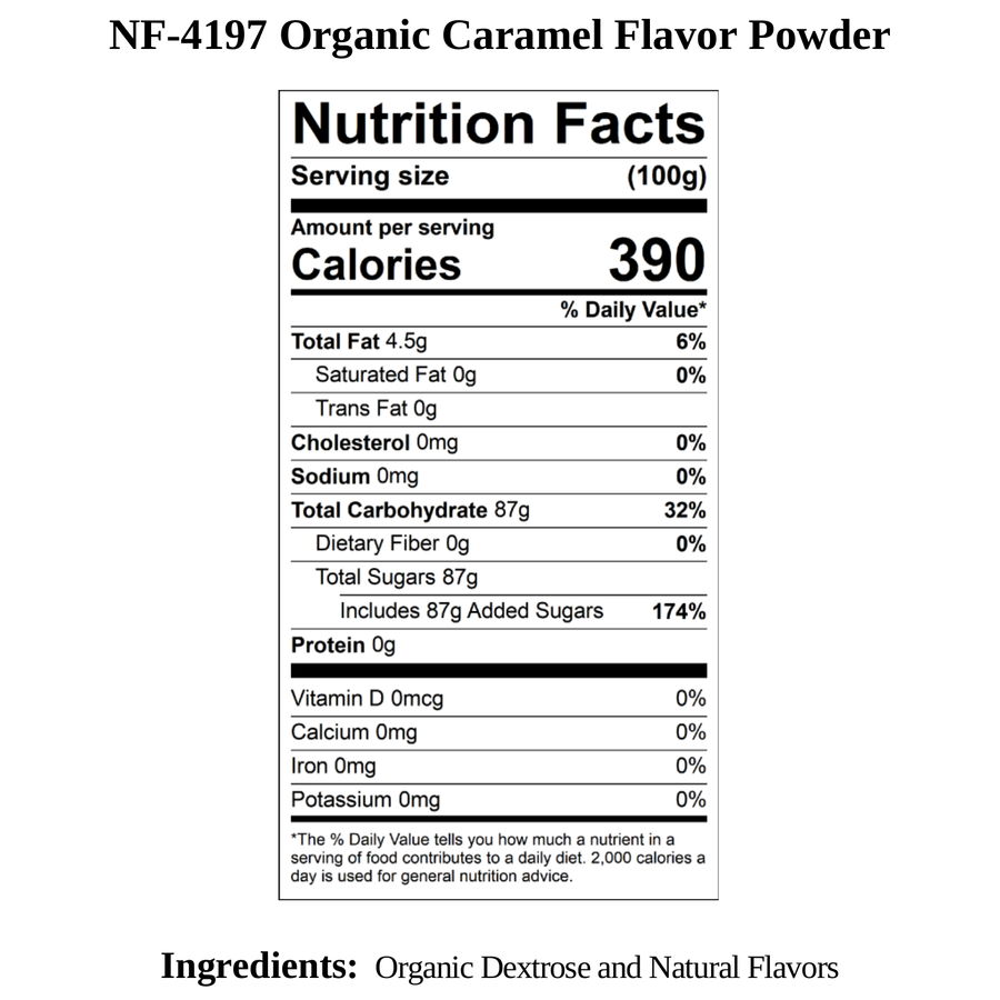 Caramel Flavor Powder, Organic