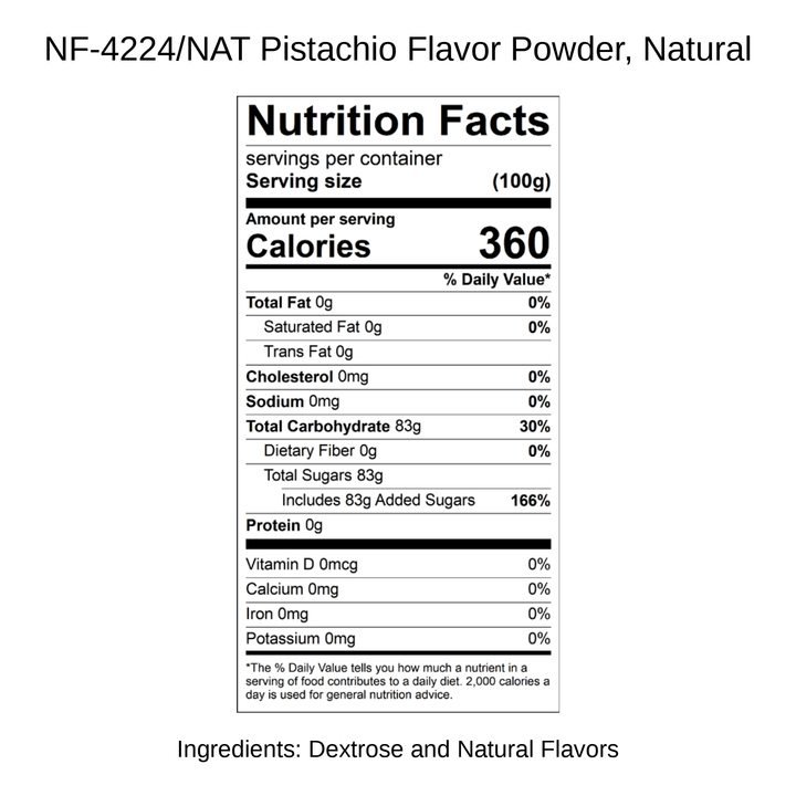 Pistachio Flavor Powder, Natural