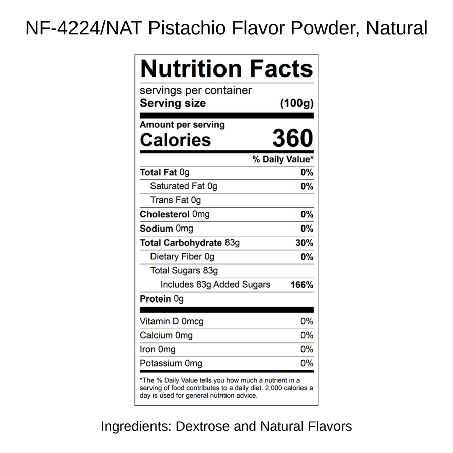 Pistachio Flavor Powder, Natural