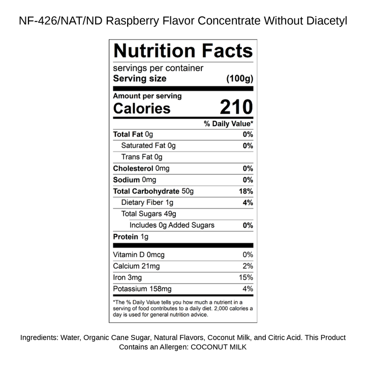 Raspberry Flavor Concentrate Without Diacetyl