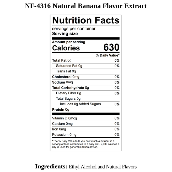 Banana Flavor Extract, Natural