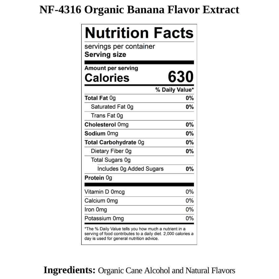 Banana Flavor Extract, Organic