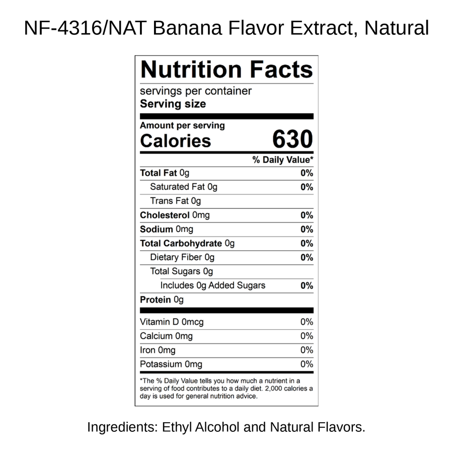 Banana Flavor Extract, Natural