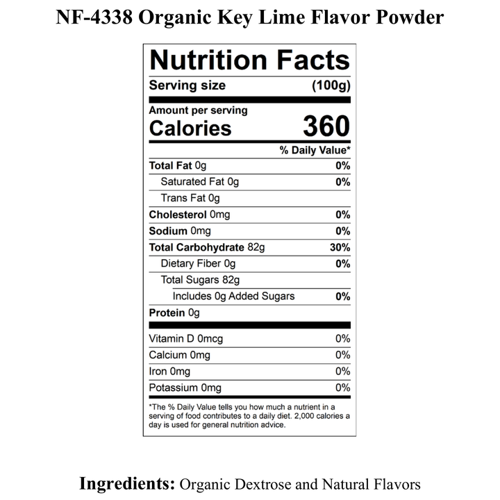 Key Lime Flavor Powder, Organic