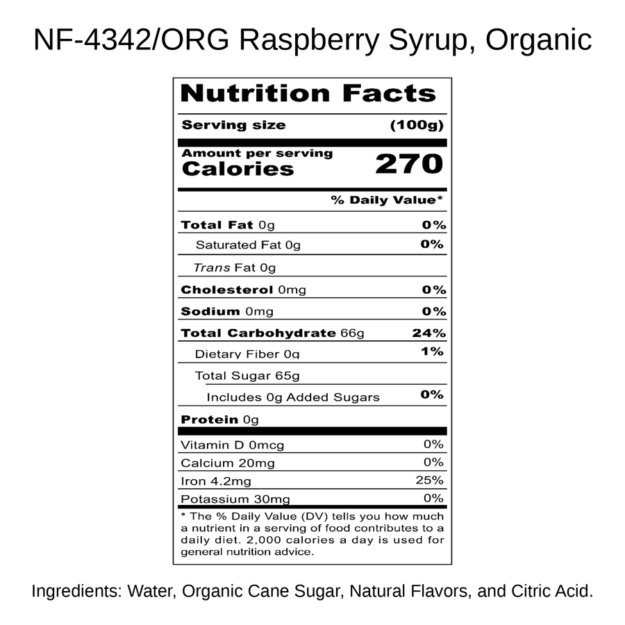 Raspberry Syrup, Organic