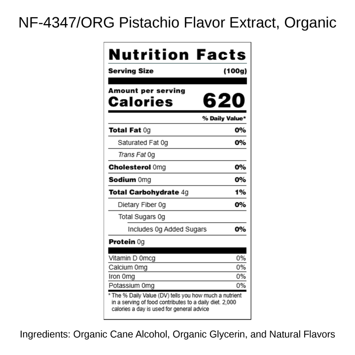 Pistachio Flavor Extract, Organic
