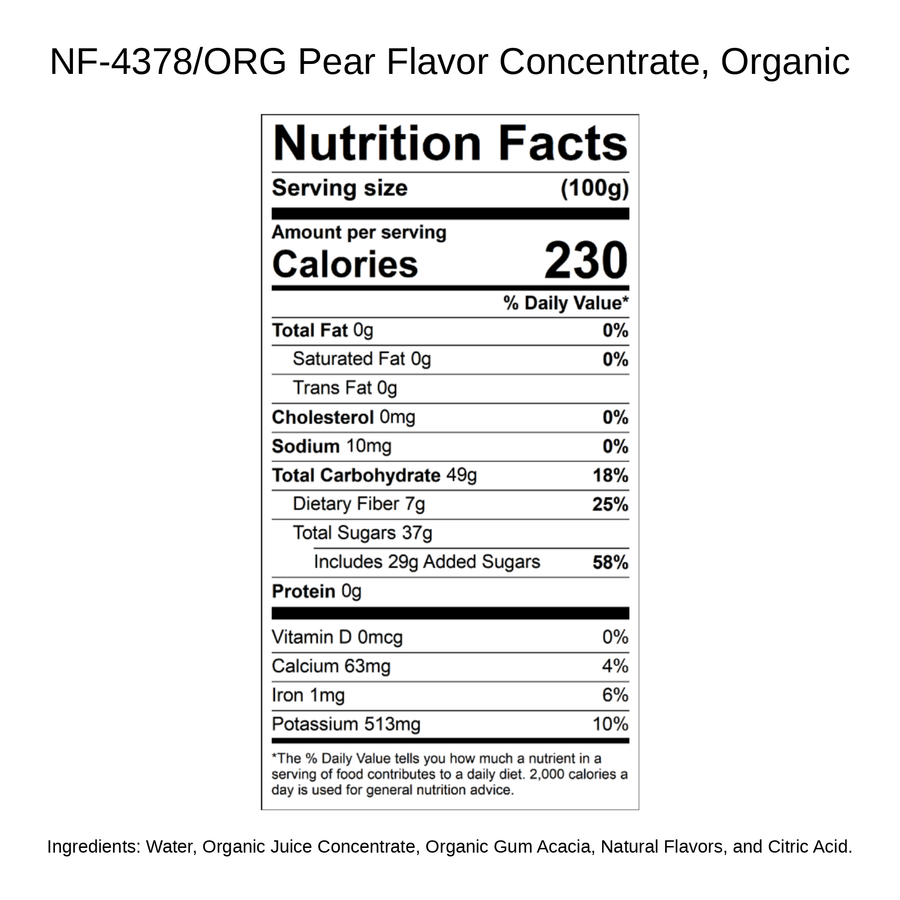 Pear Flavor Concentrate, Organic