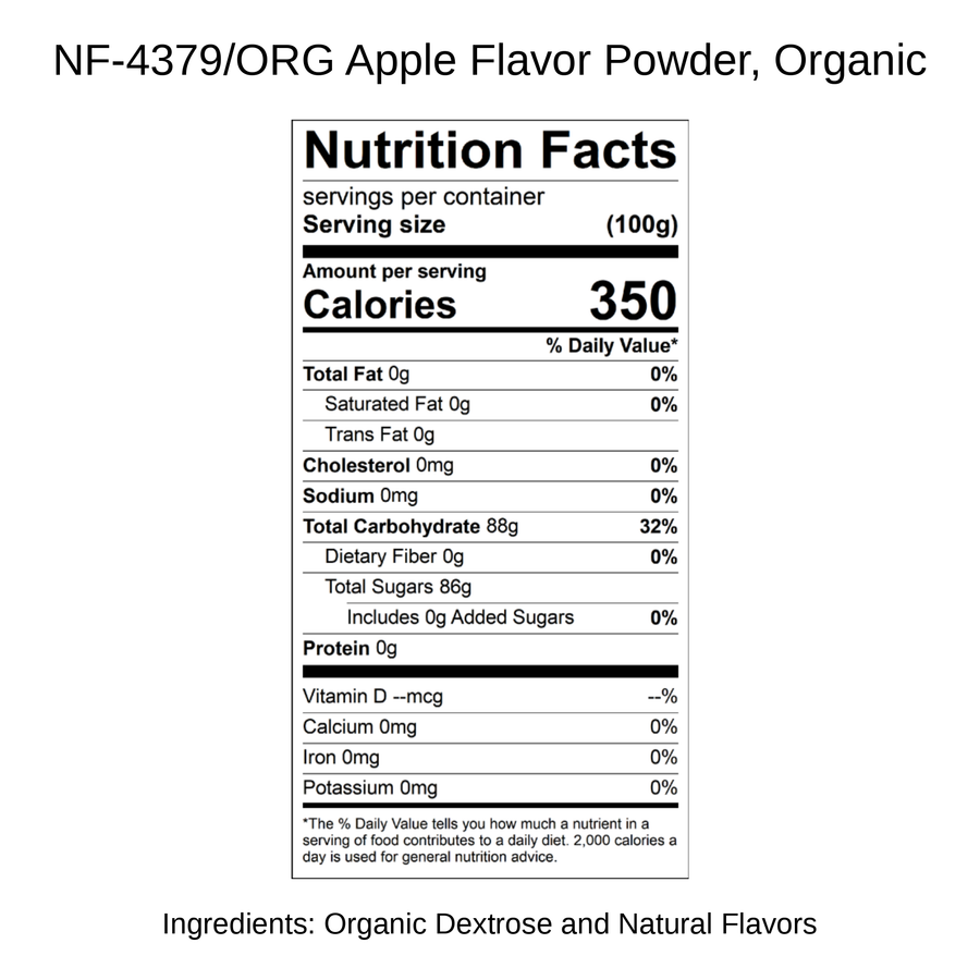 Apple Flavor Powder, Organic