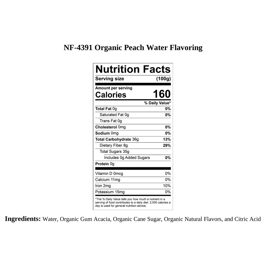 Peach Water Flavoring, Organic