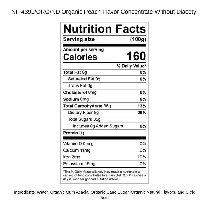 Organic Peach Flavor Concentrate Without Diacetyl