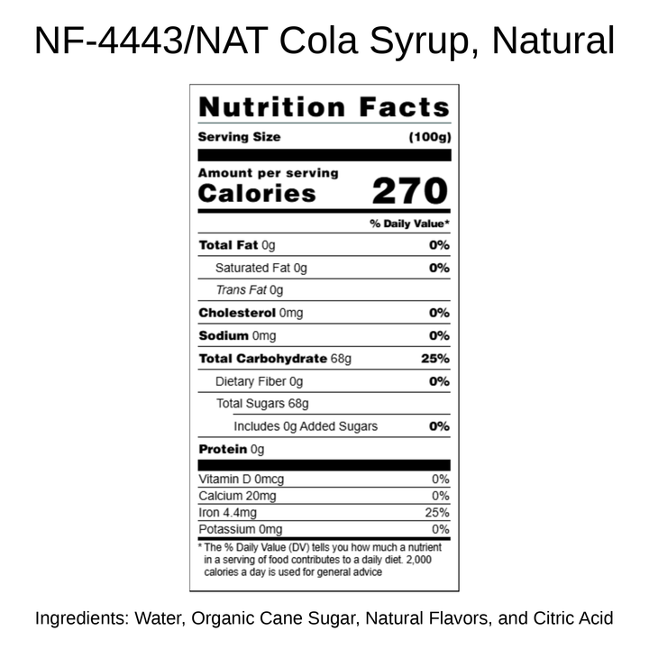 Cola Syrup, Natural