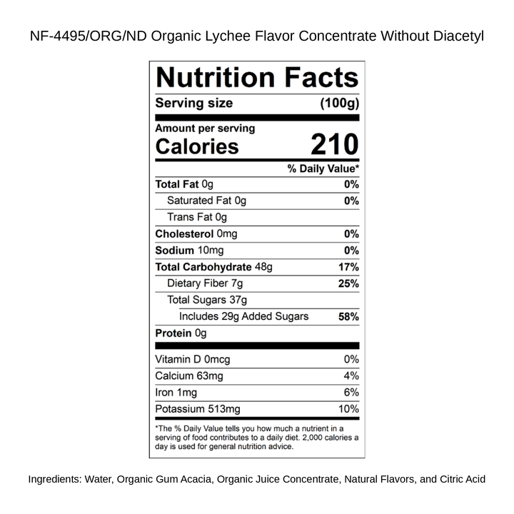 Organic Lychee Flavor Concentrate Without Diacetyl