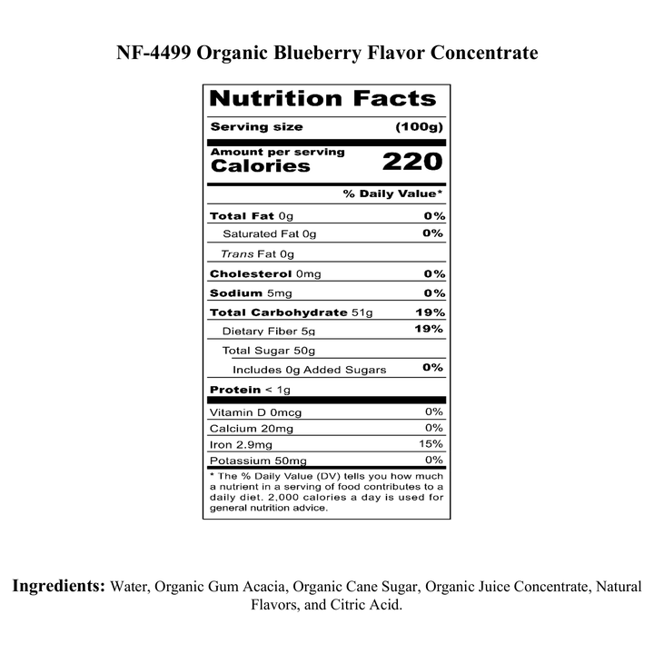 Blueberry Flavor Concentrate, Organic