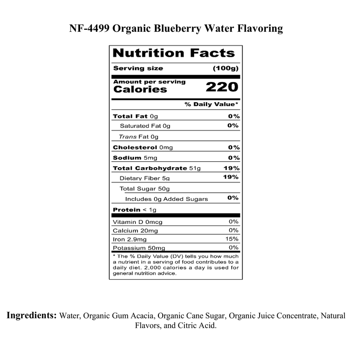 Blueberry Water Flavoring, Organic