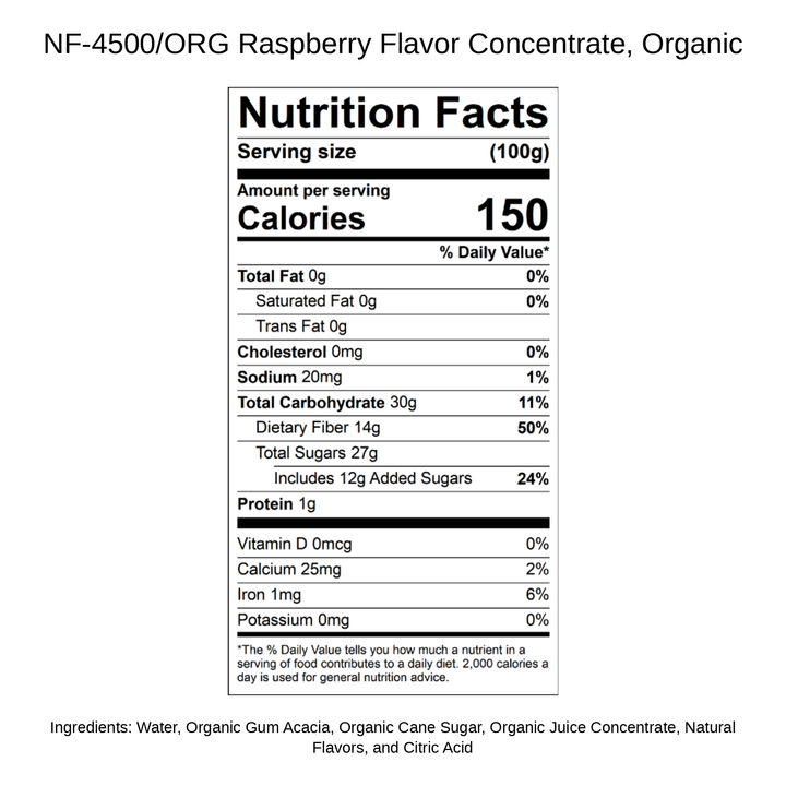 Raspberry Flavor Concentrate, Organic