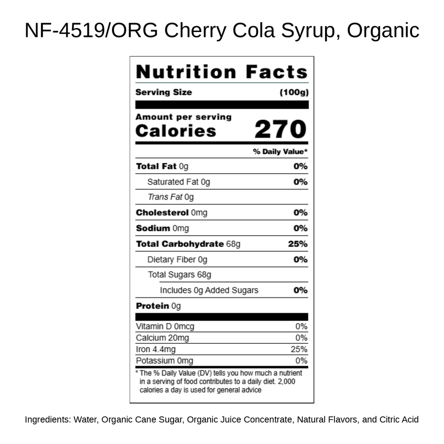 Cherry Cola Syrup, Organic