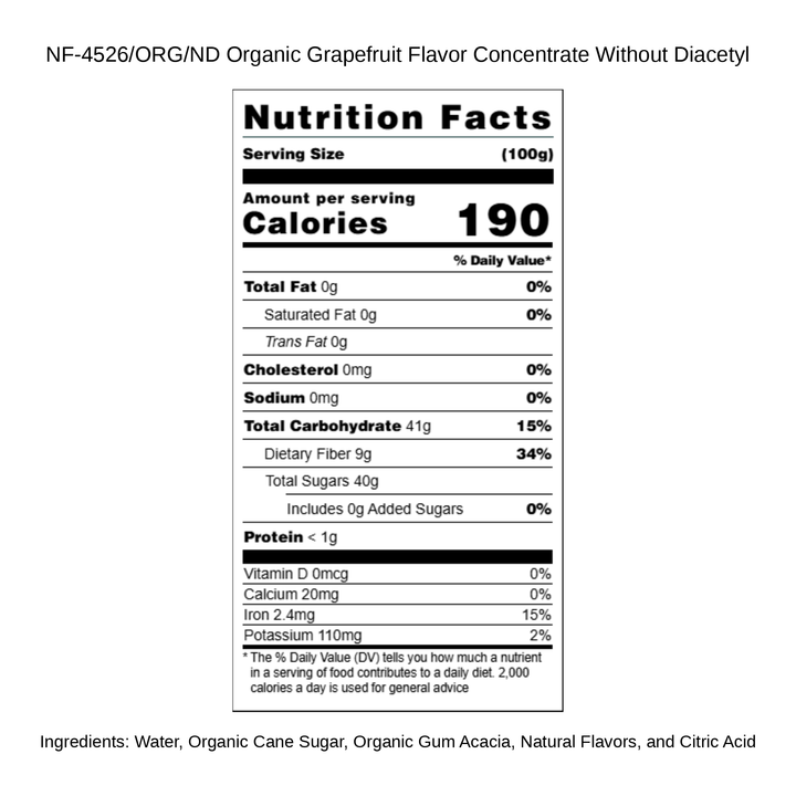 Organic Grapefruit Flavor Concentrate Without Diacetyl