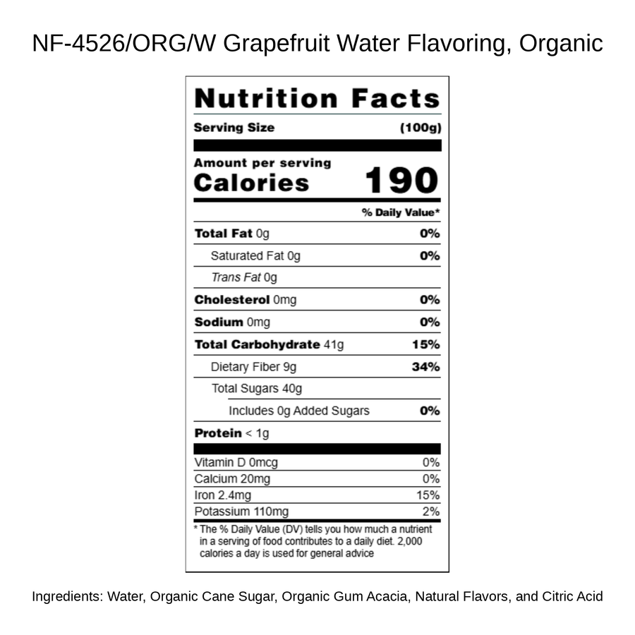 Grapefruit Water Flavoring, Organic