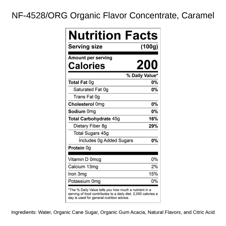 Organic Flavor Concentrate, Caramel