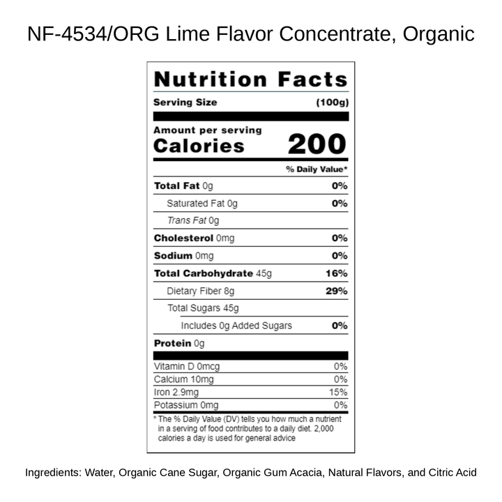 Lime Flavor Concentrate, Organic
