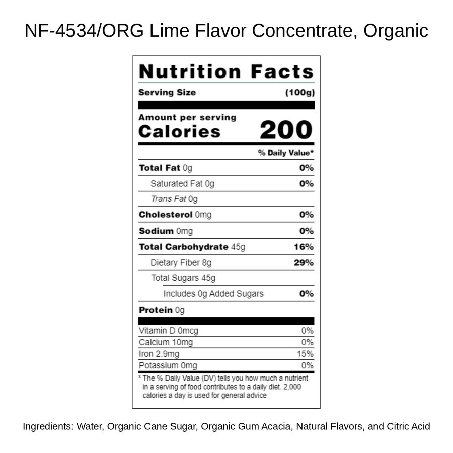 Lime Flavor Concentrate, Organic
