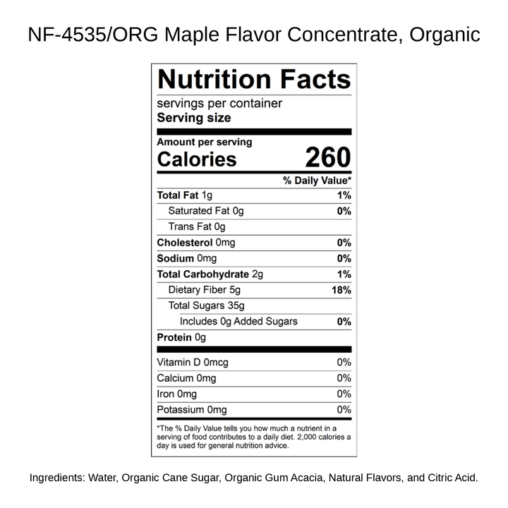 Maple Flavor Concentrate, Organic