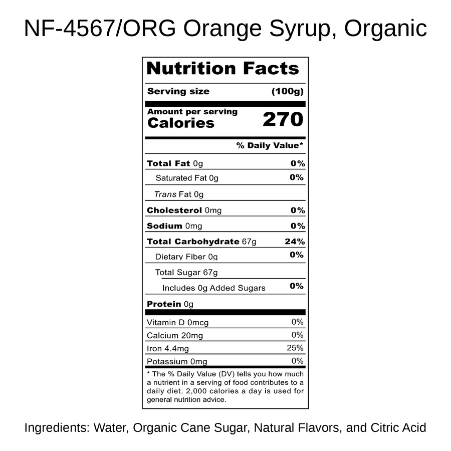 Orange Syrup, Organic
