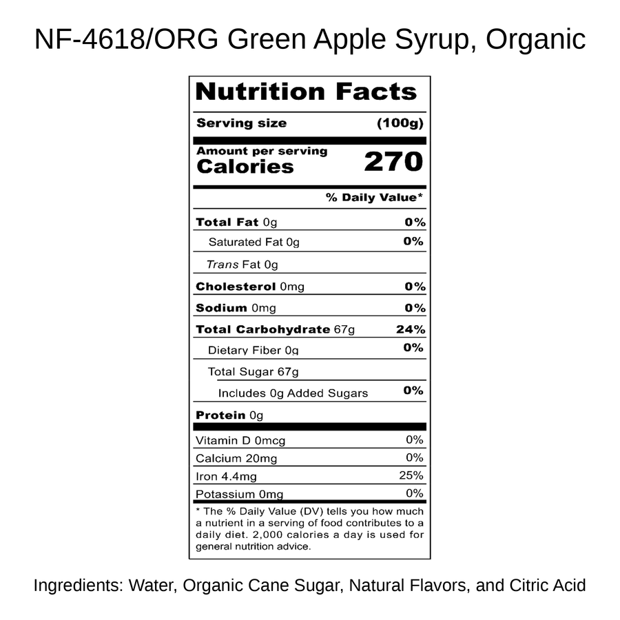 Green Apple Syrup, Organic